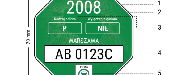 Wchodzi w życie rozporządzenie ustanawiające wzór nalepki uprawniającej do wjazdu do stref czystego transportu