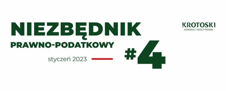 Niezbędnik prawno-podatkowy – styczeń 2023 – Zapraszamy do pobrania!