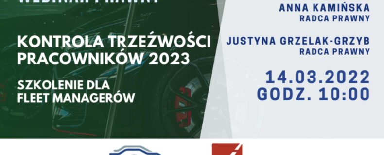Webinar – Kontrola trzeźwości pracowników 2023 – szkolenie dla fleet managerów