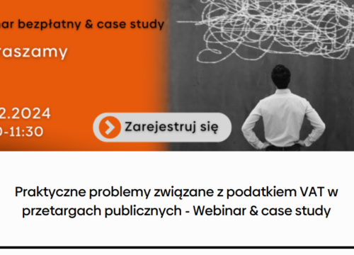 Webinar JDP: Praktyczne problemy związane z podatkiem VAT w przetargach publicznych